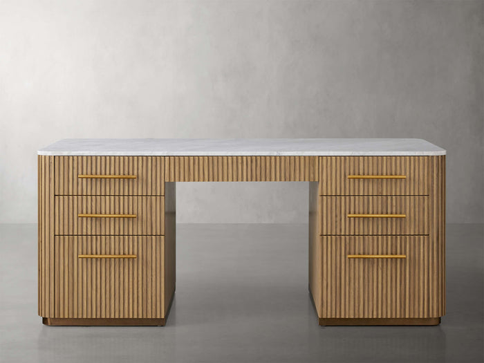 Finnley Executive Carrara Bluestone Desk