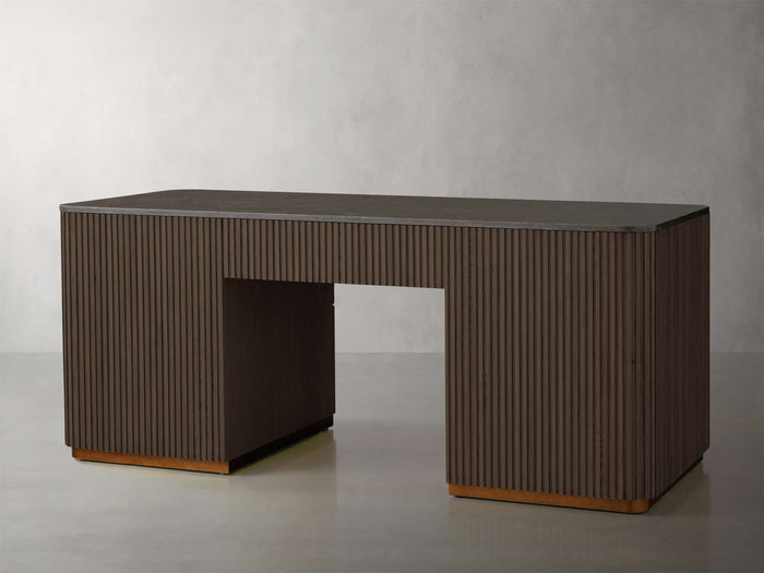 Finnley Executive Carrara Bluestone Desk