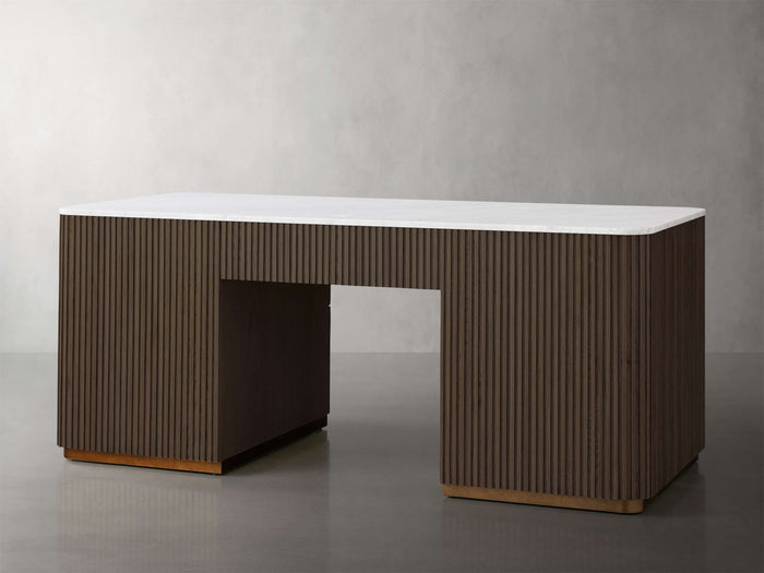 Finnley Executive Carrara Bluestone Desk