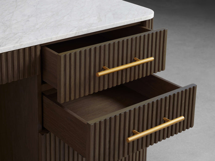 Finnley Executive Carrara Bluestone Desk