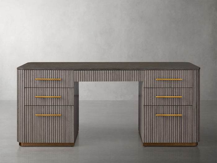 Finnley Executive Carrara Bluestone Desk