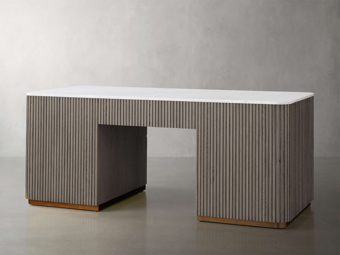 Finnley Executive Carrara Bluestone Desk