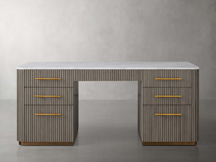 Finnley Executive Carrara Bluestone Desk