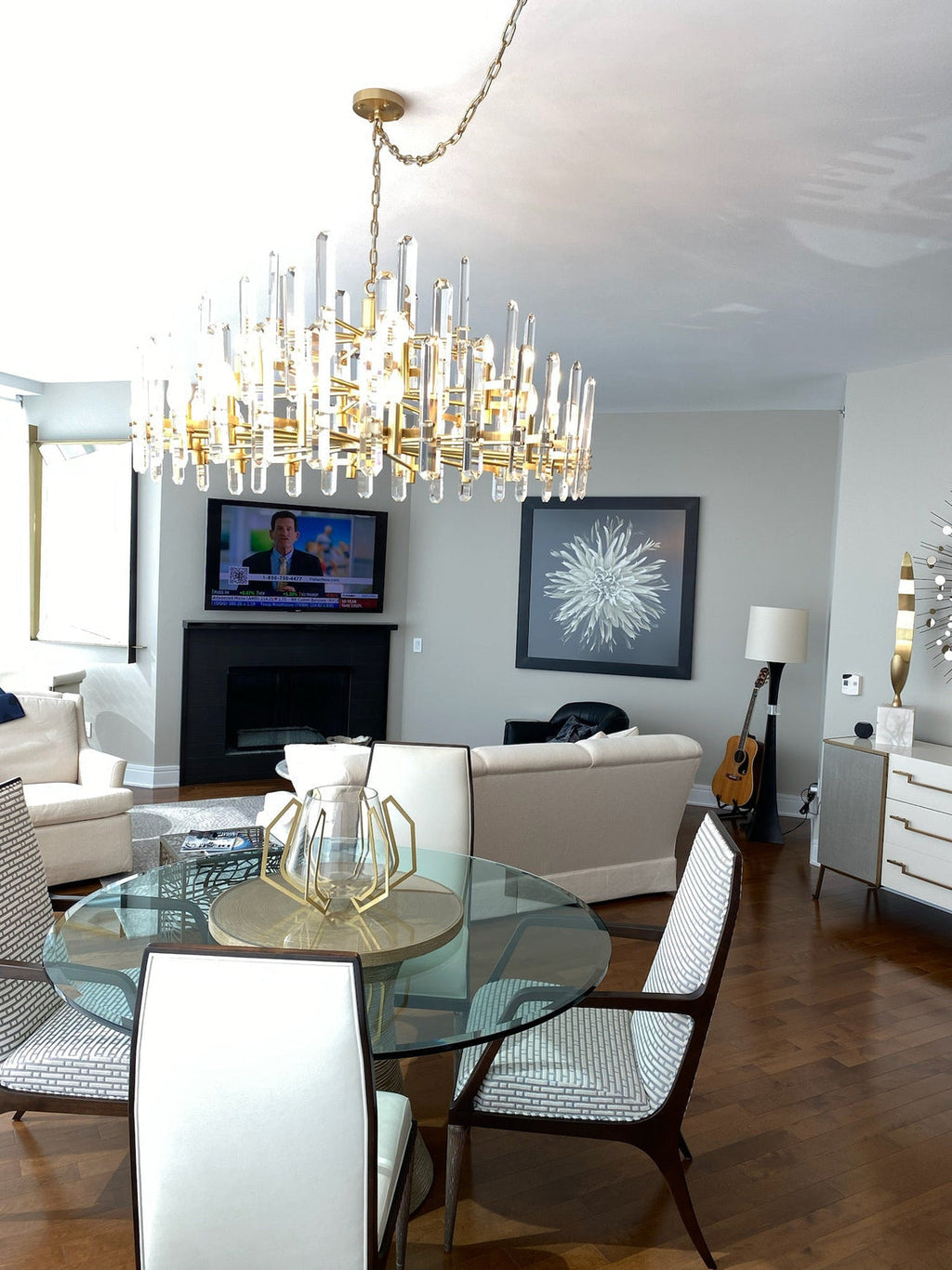 Bonnington Crystal Round Chandelier 54"(customize）