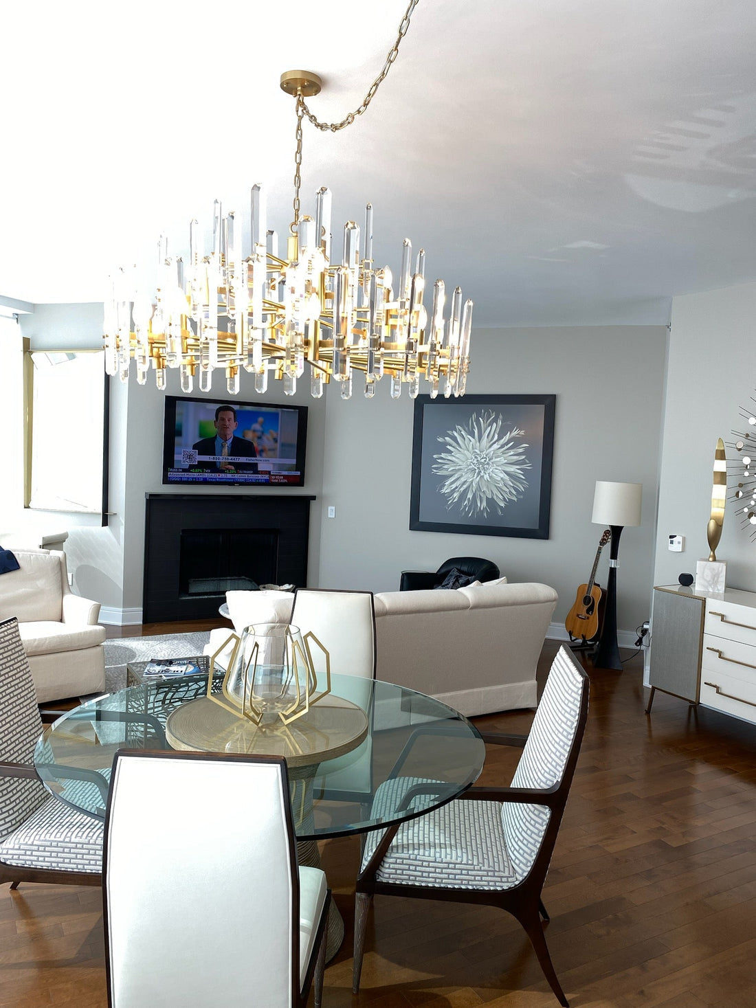 Bonnington Crystal Round Chandelier 54"(customize）