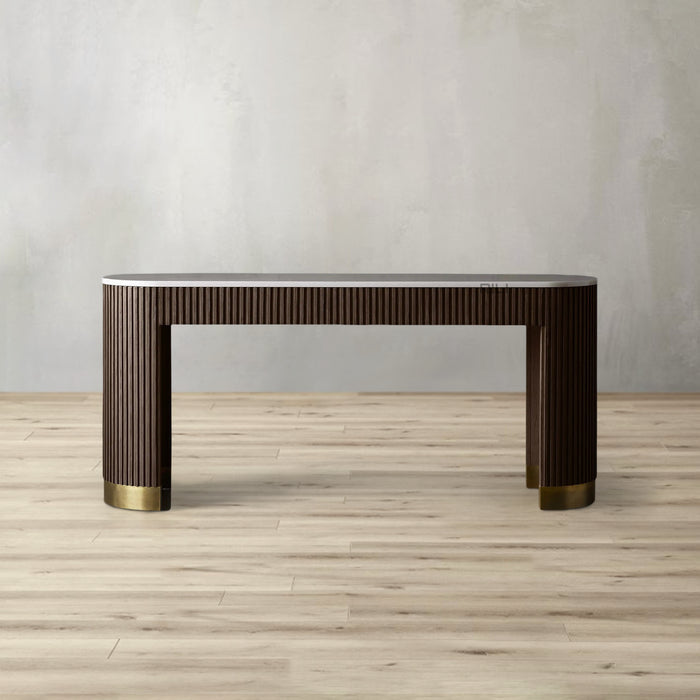Finnley Console Table Marbel Bluestone Carrara 63" 73"