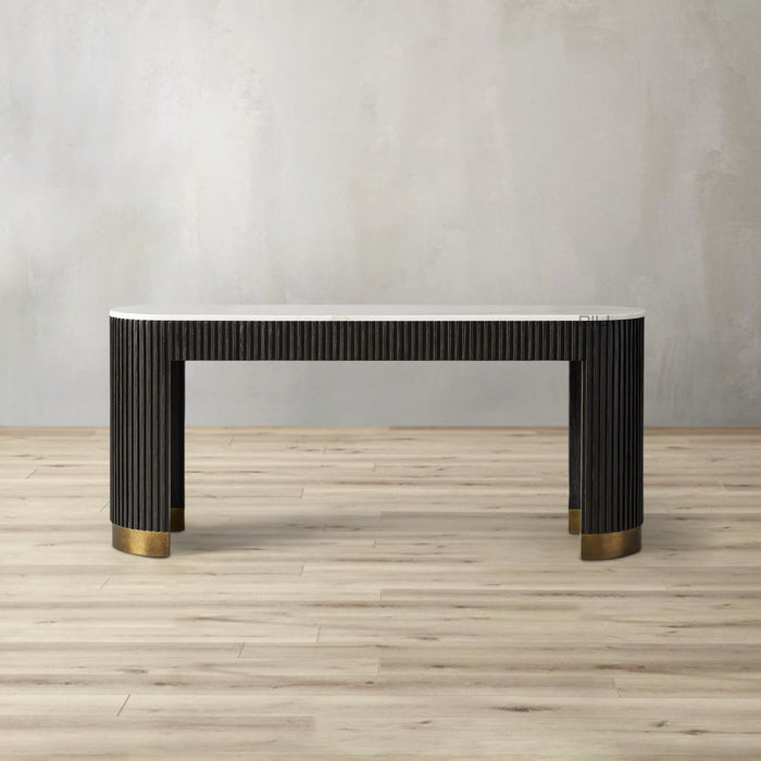 Finnley Console Table Marbel Bluestone Carrara 63" 73"