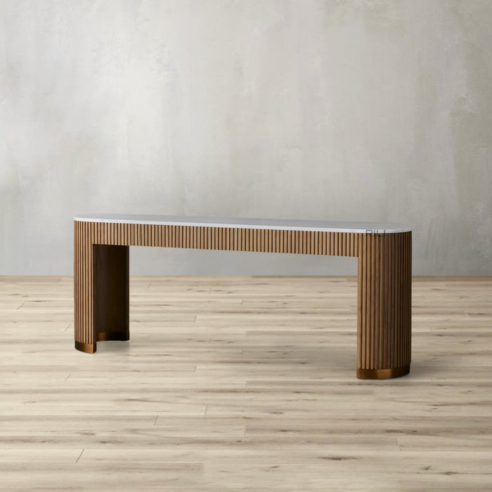 Finnley Console Table Marbel Bluestone Carrara 63" 73"