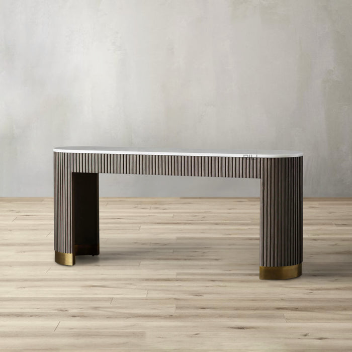 Finnley Console Table Marbel Bluestone Carrara 63" 73"
