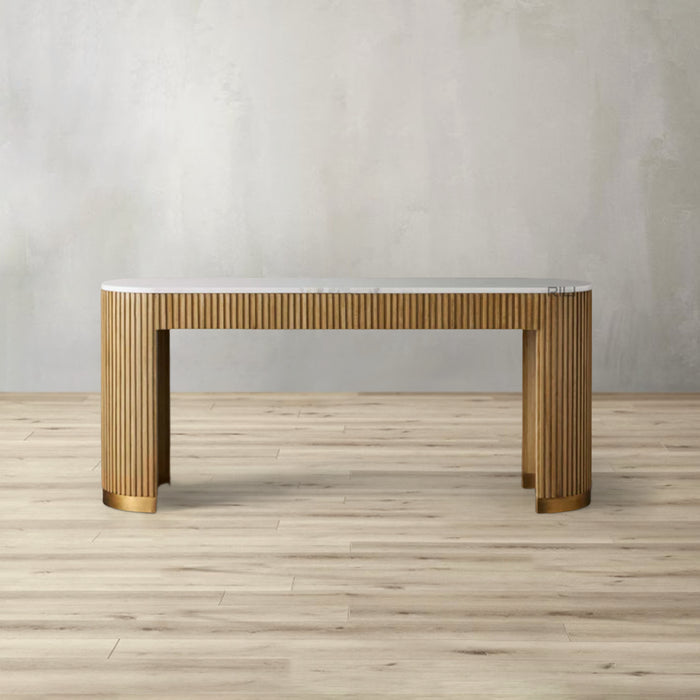 Finnley Console Table Marbel Bluestone Carrara 63" 73"