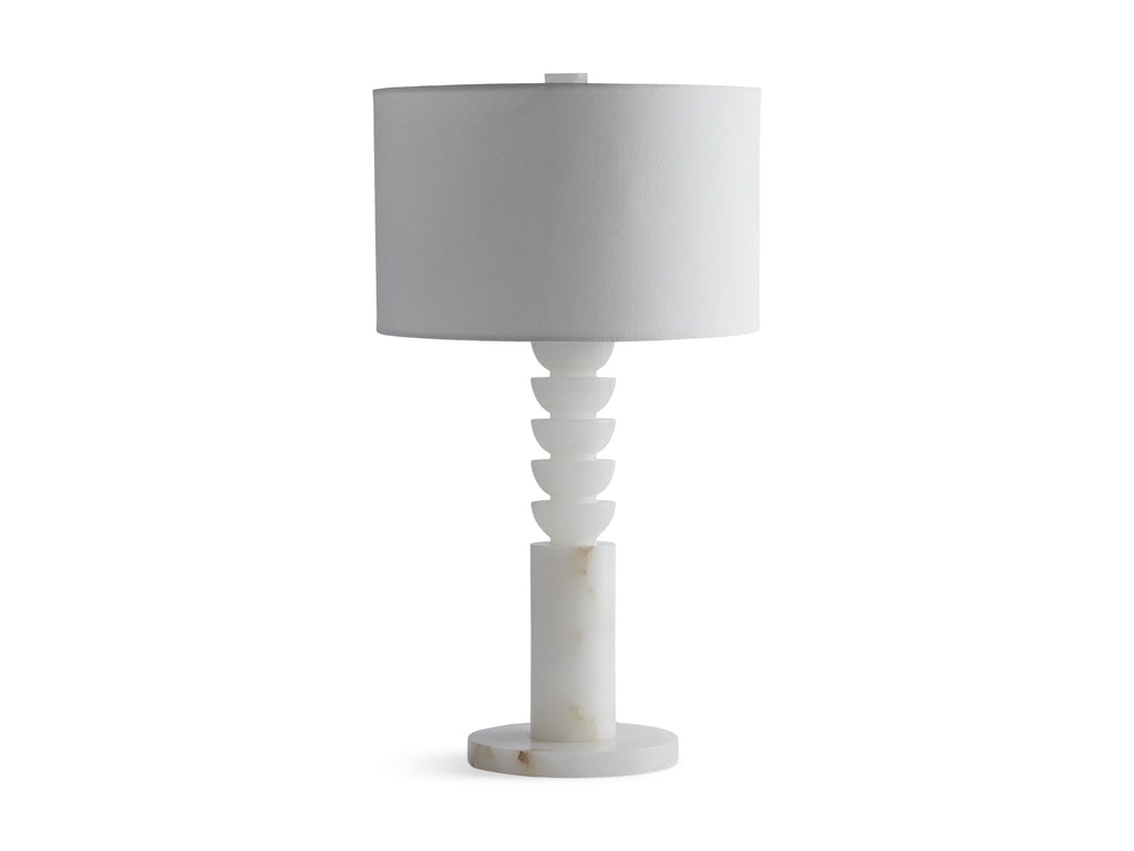 Lathe Alabaster Table Lamp