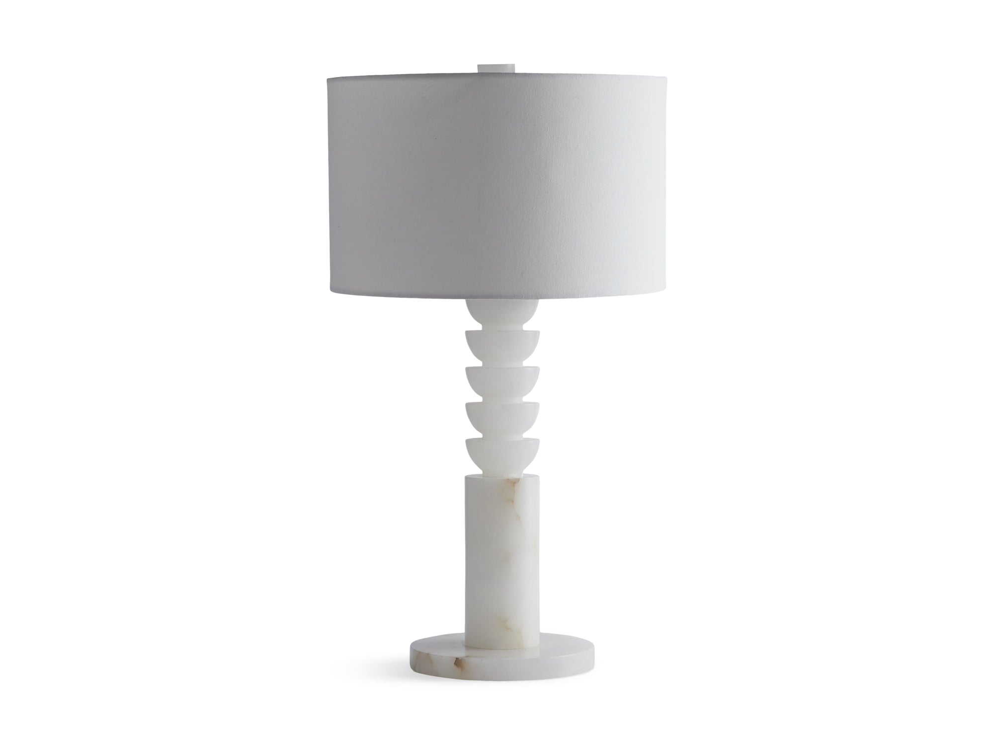 Lathe Alabaster Table Lamp