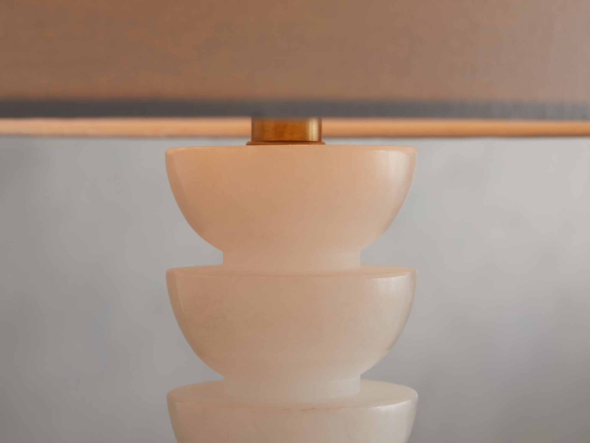 Lathe Alabaster Table Lamp