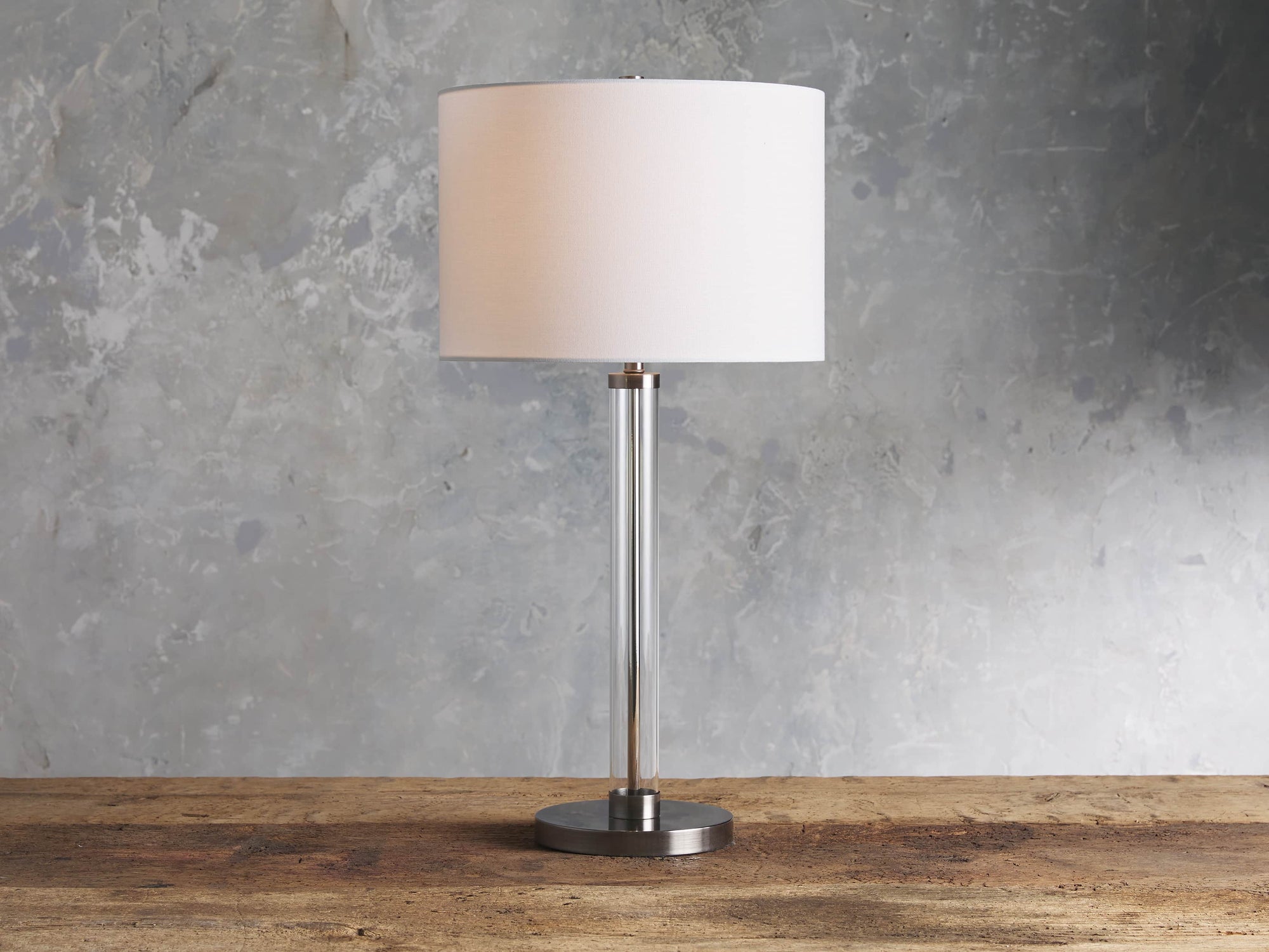 Glass Column Table Lamp