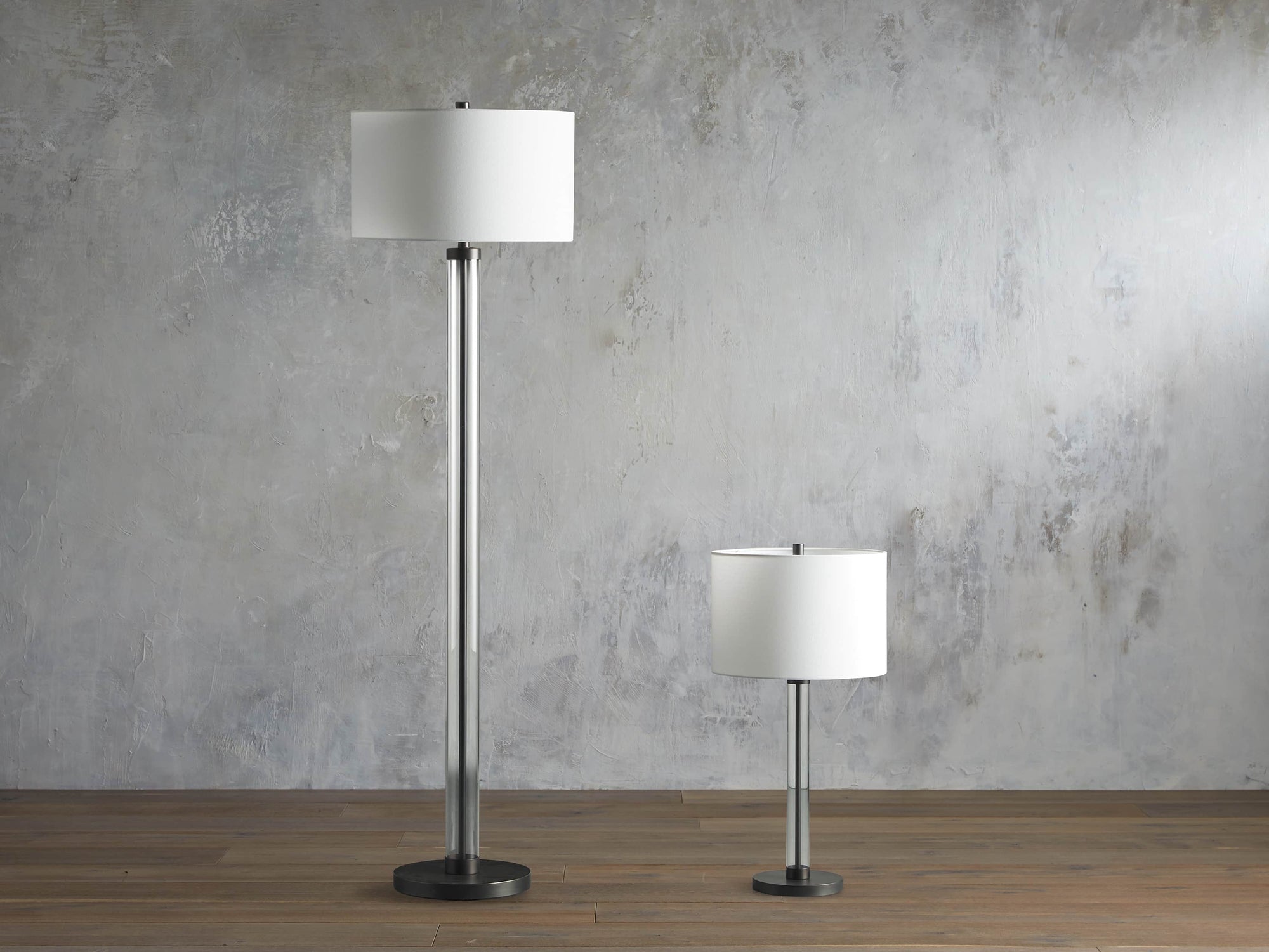 Glass Column Table Lamp