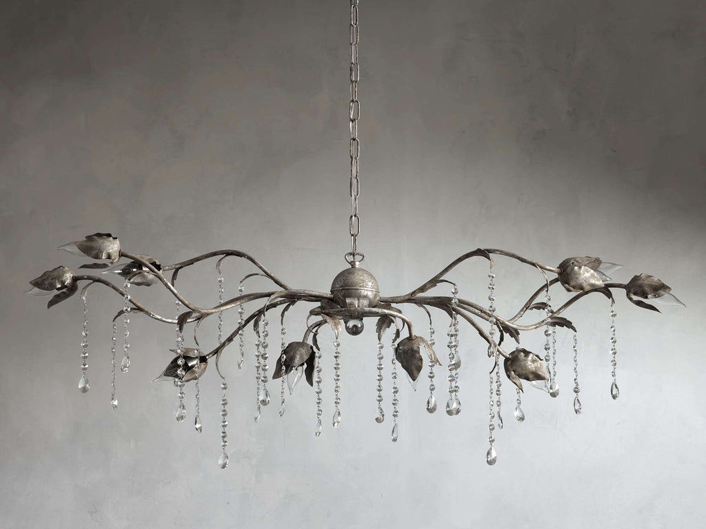 Viticcio 52" Rectangular Chandelier in Silver
