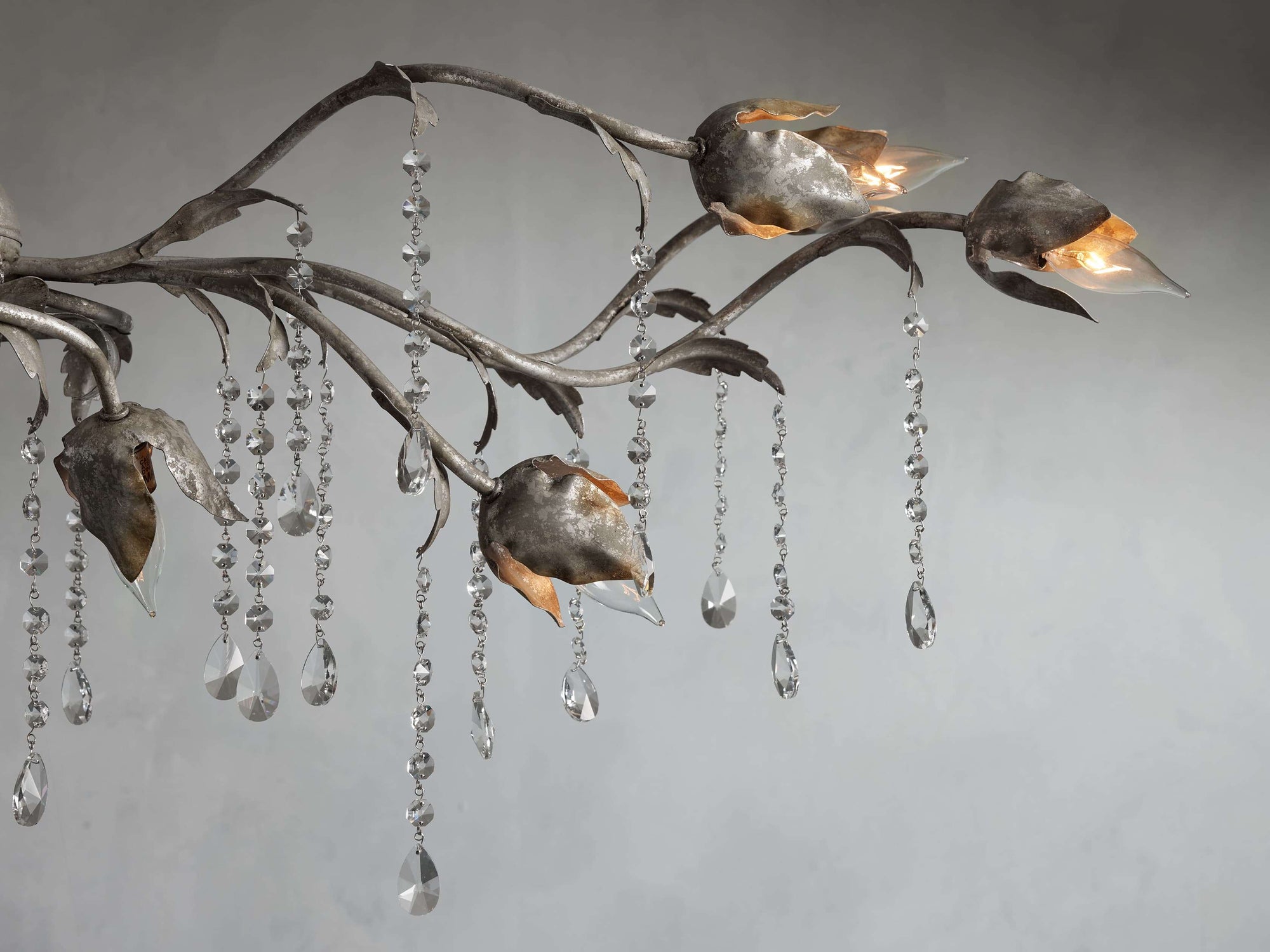 Viticcio 52" Rectangular Chandelier in Silver