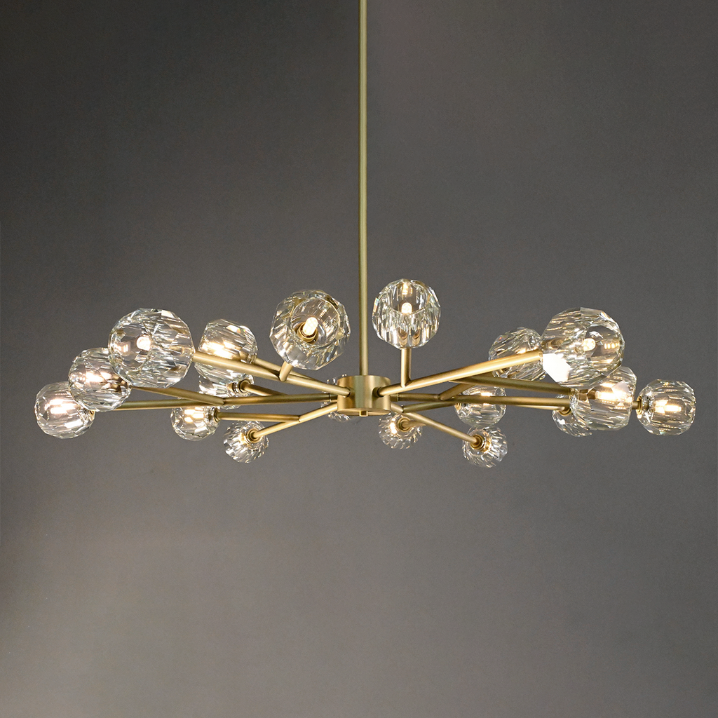 Bille De Crystal Ball Round Chandelier 60"