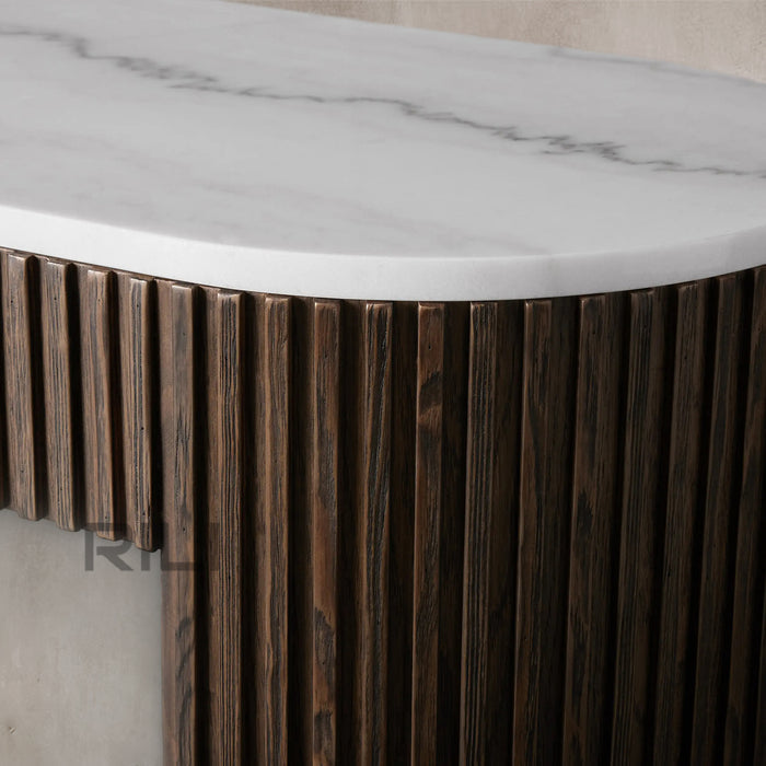 Finnley Console Table Marbel Bluestone Carrara 63" 73"