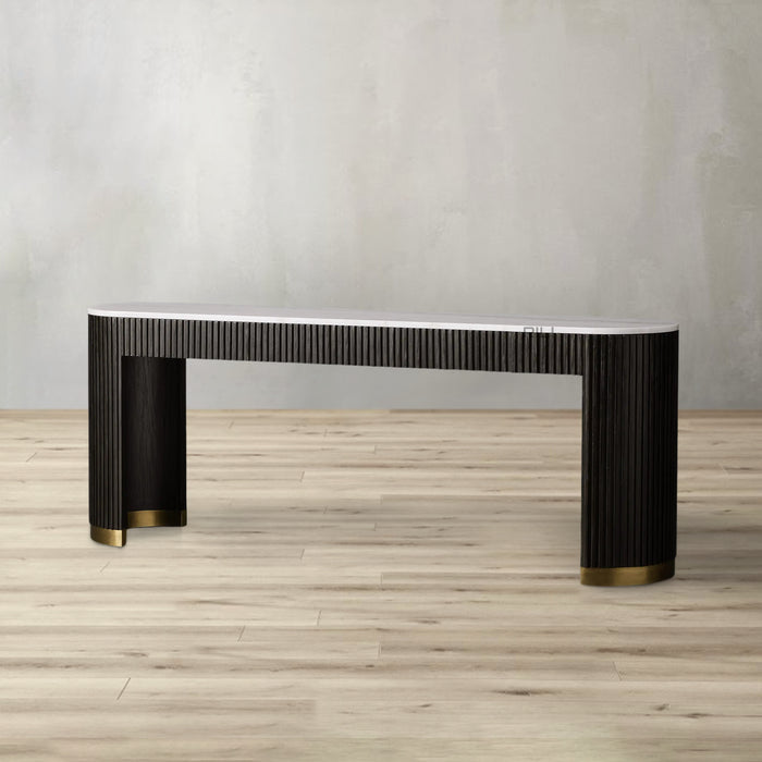Finnley Console Table Marbel Bluestone Carrara 63" 73"