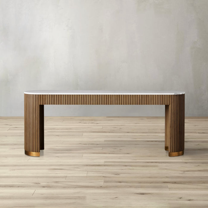 Finnley Console Table Marbel Bluestone Carrara 63" 73"