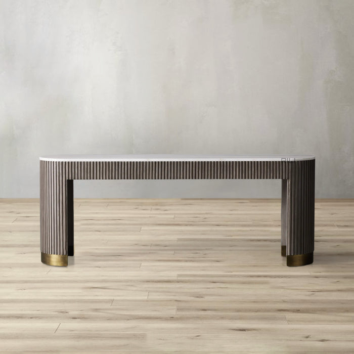 Finnley Console Table Marbel Bluestone Carrara 63" 73"