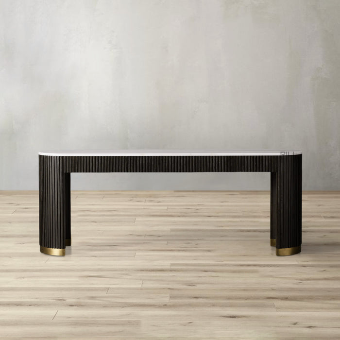 Finnley Console Table Marbel Bluestone Carrara 63" 73"