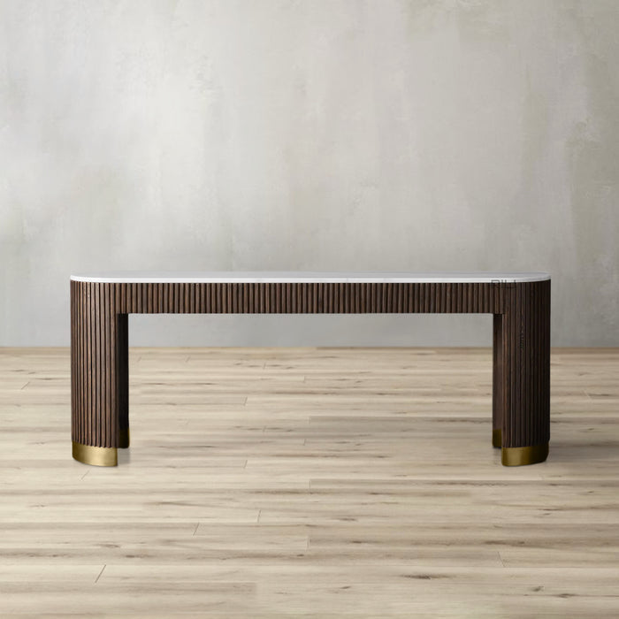 Finnley Console Table Marbel Bluestone Carrara 63" 73"