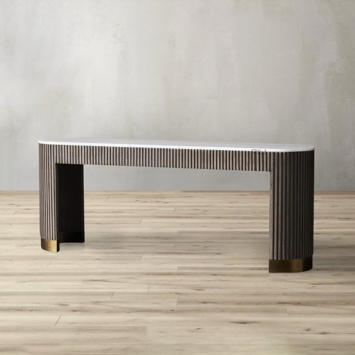 Finnley Console Table Marbel Bluestone Carrara 63" 73"