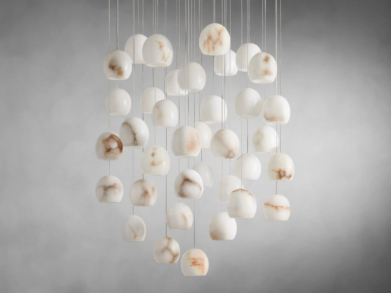 ALABASTER MAEVA ROUND CHANDELIER 13'' 21'' 36''