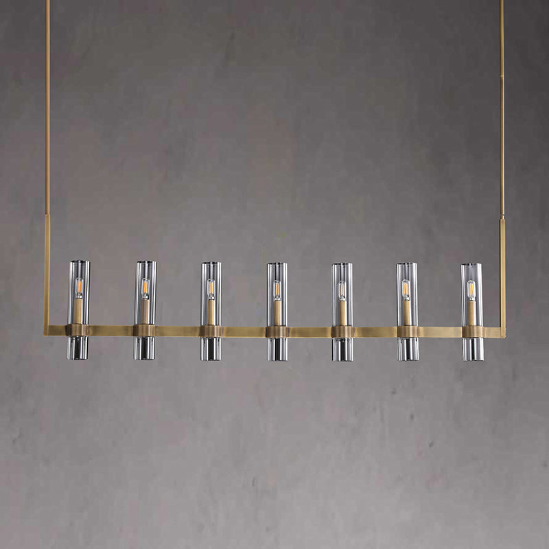 Ravelle Glass Linear Chandelier 50"(customized)