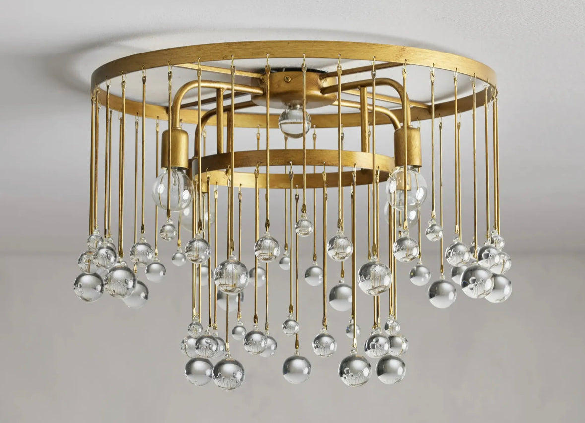 CRYSTAL BALL AUBREY FLUSHMOUNT 20”