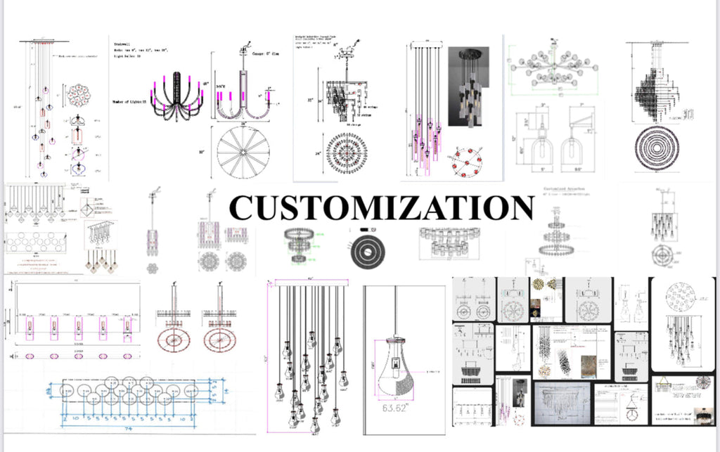 Crystal/ Marble drop Chandlier( Customized )