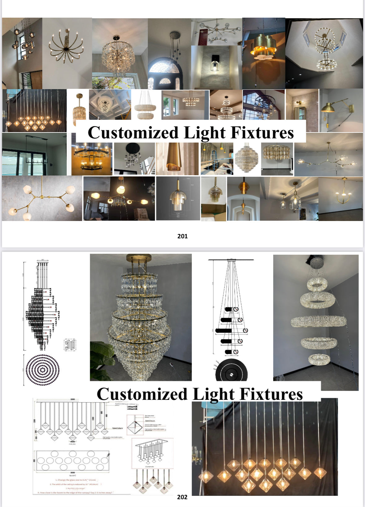 Crystal/ Marble drop Chandlier( Customized )