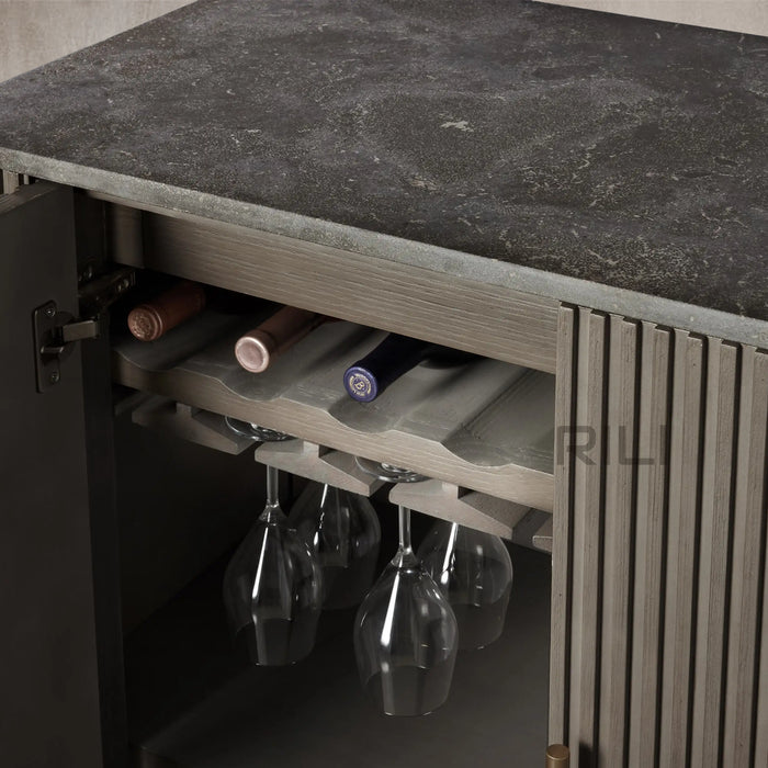 Finnley Bar Marble Top Finish Cabinet