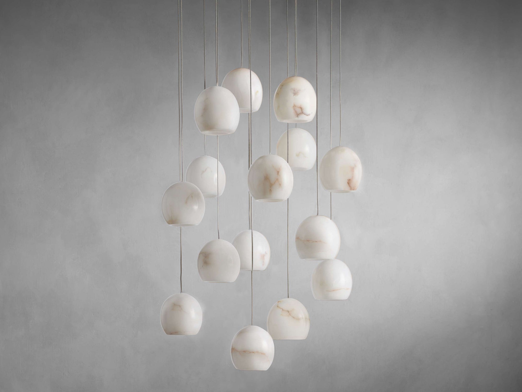 ALABASTER MAEVA ROUND CHANDELIER 13'' 21'' 36''