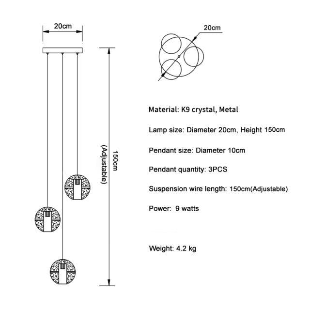 Adonis Suspension Water Drop Chandelier customized（ 48-Light 100x160）