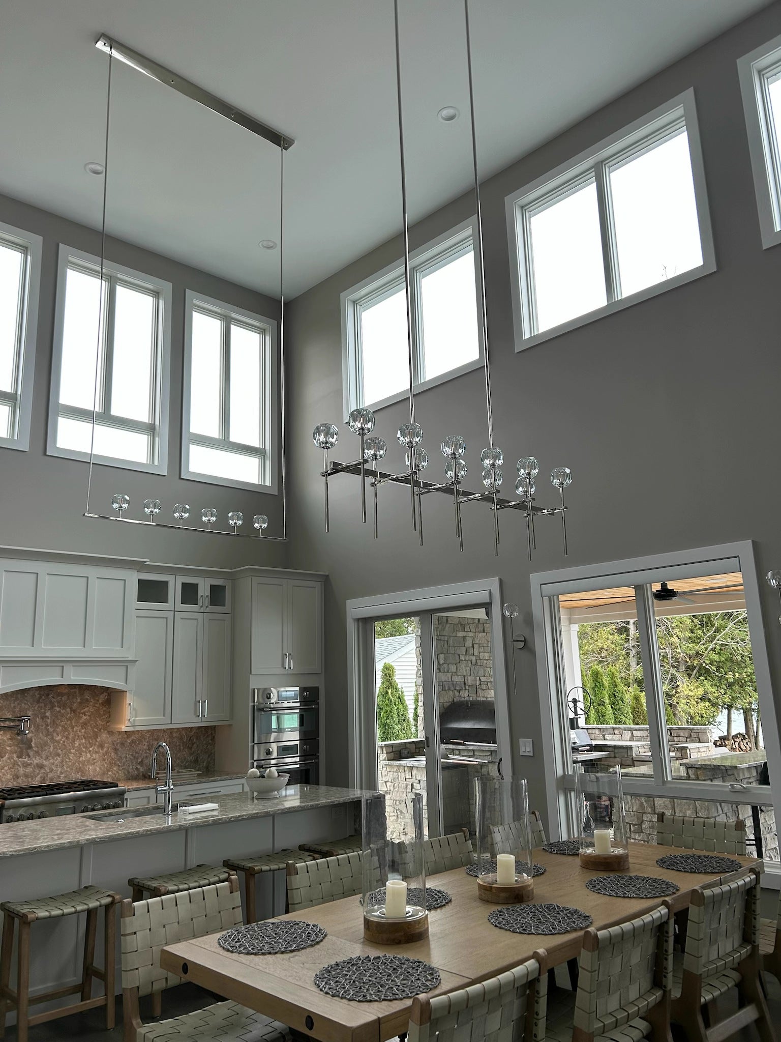 Bille De Crystal Round Cluster Chandelier 60”