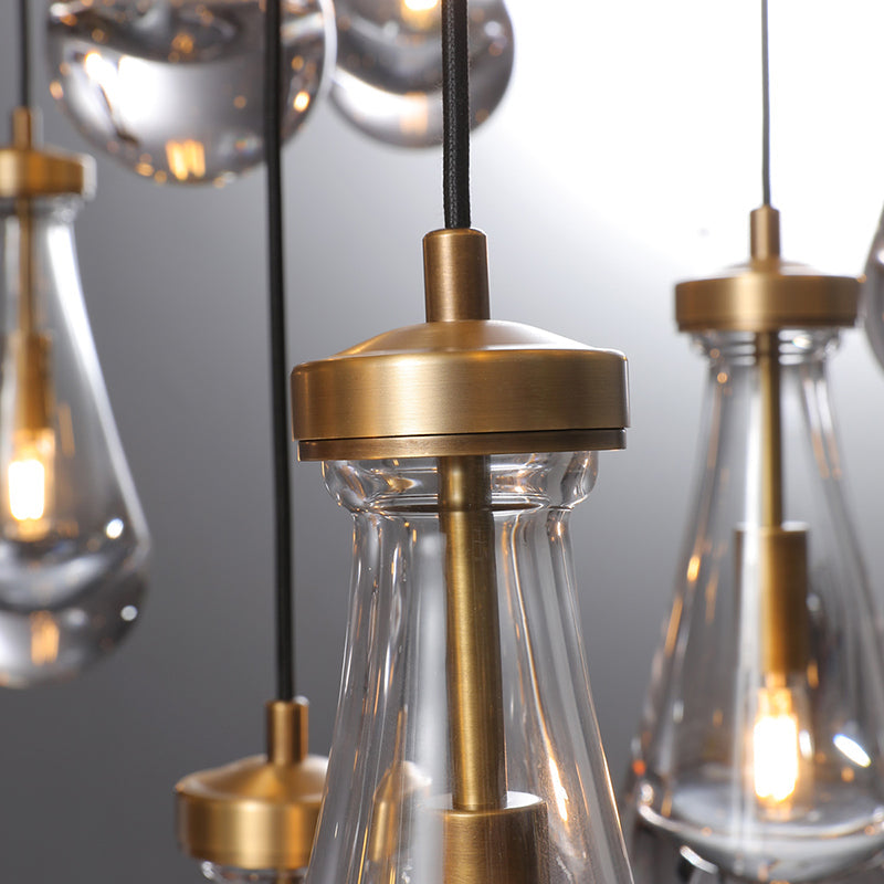 ( Customzie) Raindrop Glass Round Chandelier 72" 45-light