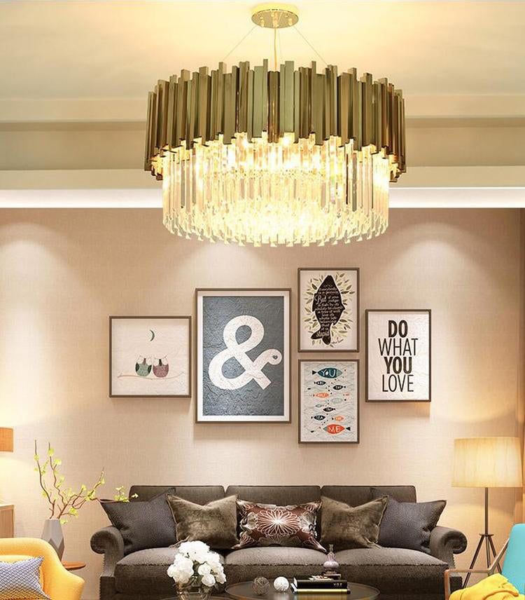 Elian Round Crystal Chandelier