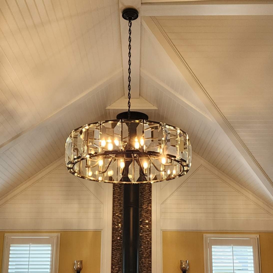(cusromze 24"）Harlow Multicurve Crystal Round Chandelier