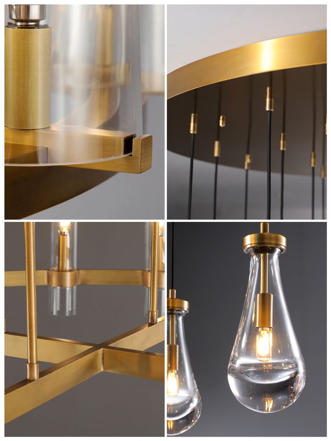 ( Customzie) Raindrop Glass Round Chandelier 72" 45-light