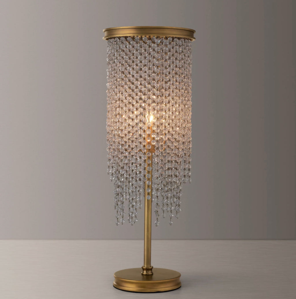ATHENA CRYSTAL TABLE LAMP (SLIVER)