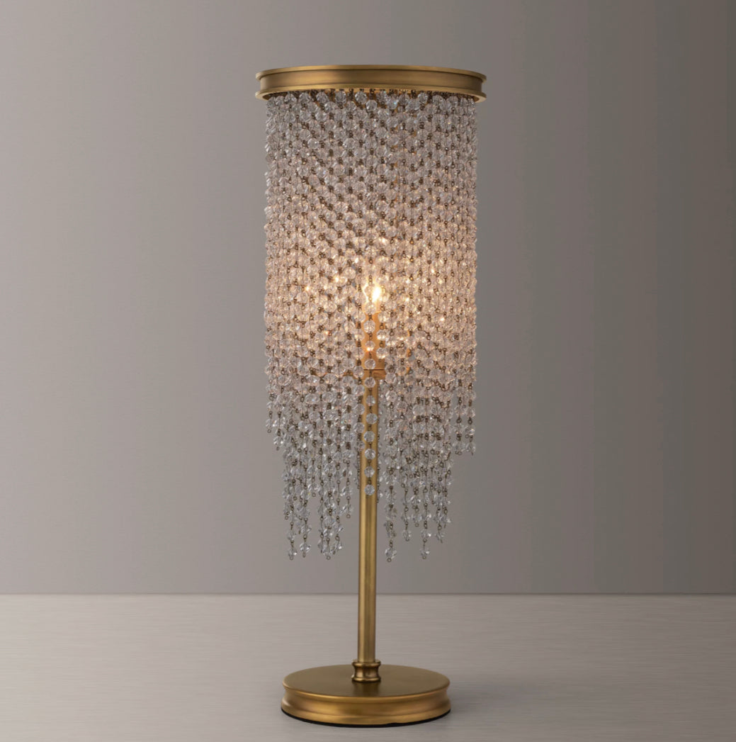 ATHENA CRYSTAL TABLE LAMP (SLIVER)