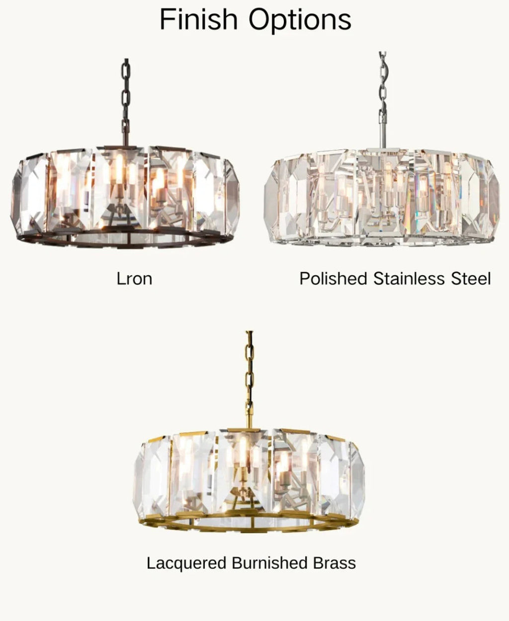 （sample order）Harlow Multicurve Crystal Round Chandelier