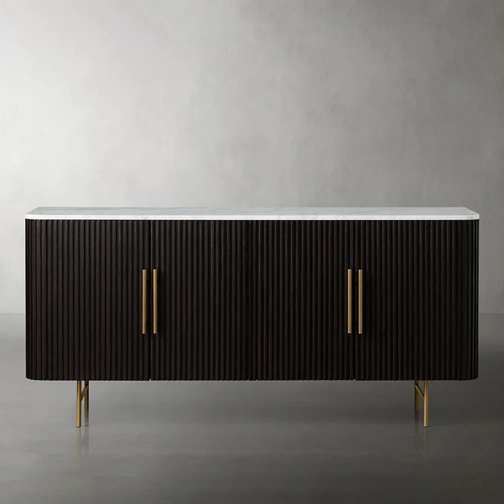 Finnley Sideboard/71"/EBONY/CARRARA