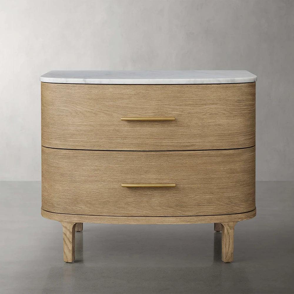Danny Closed Nightstand/ 30" / Fawn/ Royal Cream
