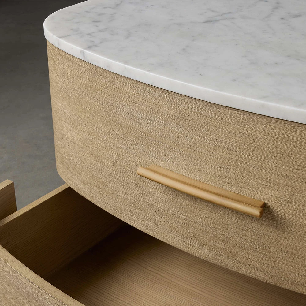 Danny Closed Nightstand/ 30" / Fawn/ Royal Cream