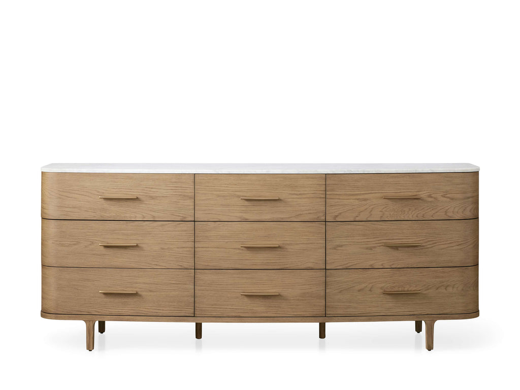 Danny Nine Drawer Dresser（Fawn/Carrara）