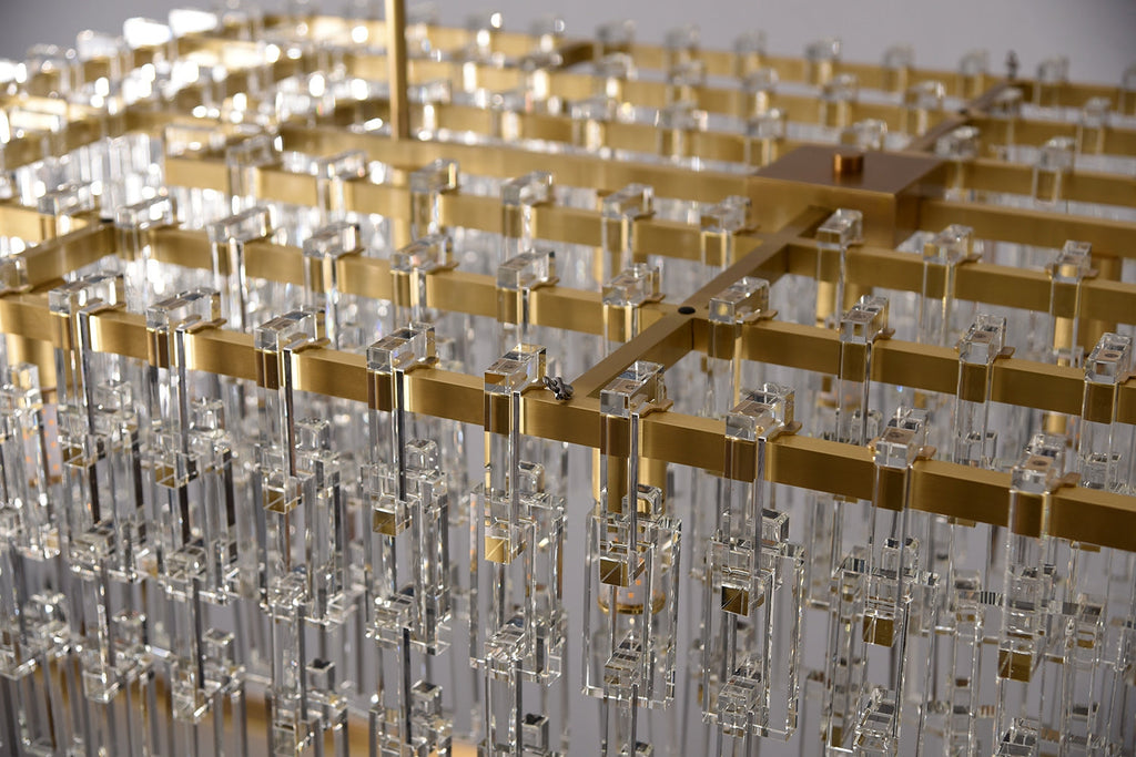 Marignan K9 Crystal Rectangular Chandelier 60"